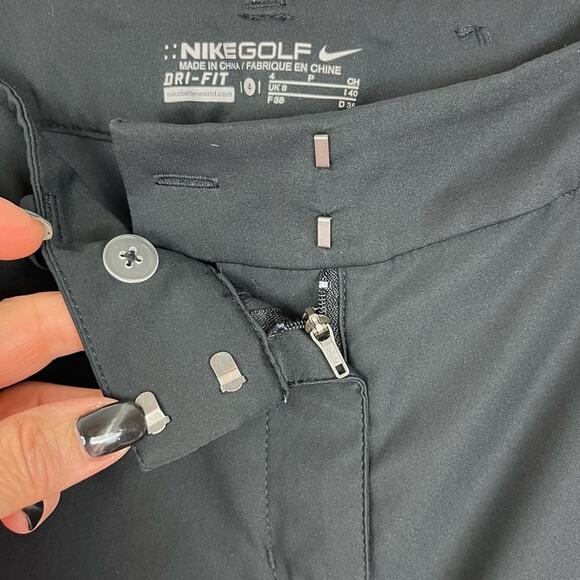 Ladies Nike Dri-Fit Golf Shorts in Black Athleisure Sportswear - Picture 6 of 9